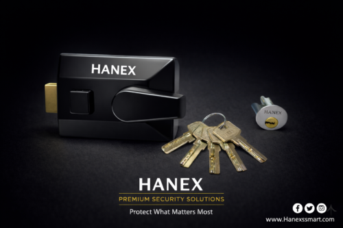 Hanex Rim Lock 5025 Black