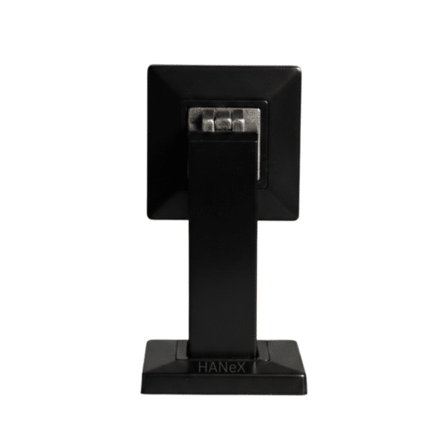 Matte black metal door stopper Door Stopper 48 Black with square base design