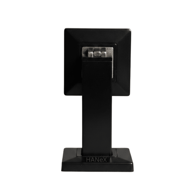 Matte black metal door stopper Door Stopper 48 Black with square base design
